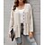 cheap Women&#039;s Clothing-Women&#039;s Cardigan Solid Color Ruffle Oversized Knitted Stylish Long Sleeve Sweater Cardigans Fall Winter Open Front Blue Black Beige