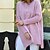 cheap Sweaters-Women&#039;s Pullover Sweater Solid Color Knitted Stylish Basic Casual Long Sleeve Sweater Cardigans Fall Winter Crew Neck Yellow Blushing Pink Fuchsia