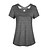 cheap Exercise, Fitness &amp; Yoga Clothing-Women&#039;s Round Neck Yoga Top Cross Back Summer Dark Pink Grey Fitness Gym Workout Running T Shirt Short Sleeve Sport Activewear High Elasticity 4 Way Stretch Quick Dry Moisture Wicking Loose