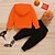 cheap Polos-2 Pieces Baby Boys&#039; Fashion Casual Daily Cotton Halloween Letter Print Regular Long Sleeve Hoodie &amp; Pants Clothing Set Orange / Fall / Winter