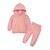 cheap Polos-Kids Boys&#039; Hoodie &amp; Pants Clothing Set Long Sleeve 2 Pieces Blue Blushing Pink Gray Solid Color Street Casual / Daily Cotton Regular Street Style Sports / Fall / Winter