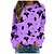 cheap Hoodies &amp; Sweatshirts-Women&#039;s Sweatshirt Pullover Cat Bat Crew Neck Halloween Daily Weekend Print Streetwear Casual Clothing Apparel Hoodies Sweatshirts  Black Purple