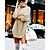 abordables Sweaters &amp; Cardigans-Chandail Pullover Femme Couleur unie Fendu Chunky Acrylique Polyester à la mode Décontractée Ample Pull Cardigans L&#039;autume L&#039;hiver Col Haut Noir Grise Kaki / Vacances