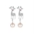billige Mode Øreringe-1 Par Store øreringe For Kvadratisk Zirconium Dame Jubilæum Fødselsdag Gave Klassisk Legering Mode