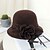 cheap Hats-Women&#039;s Party Hat Party Wedding Special Occasion Flower Flower Wine Black Hat Red Fall Winter Spring Holiday