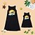 cheap New Arrivals-Mommy and Me Cotton Dresses Daily Car Print Black Knee-length Sleeveless Tank Dress Cute Matching Outfits / Summer / Long