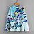 cheap Boys&#039; Hoodies &amp; Sweatshirts-Kids Girls&#039; Butterfly Rainbow Butterfly T shirt Long Sleeve 3D Print Light Blue Children Tops Fall Active Regular Fit 4-12 Years