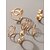 baratos Anéis-Anel Clássico Dourado Liga Natureza Moda Férias 1conjunto Tamanho Único / Mulheres