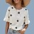 preiswerte Damenmode-Damen Bluse Hemd Blume Rundhalsausschnitt Bestickt Druck Grundlegend Elegant Street Schick Oberteile 100% Baumwolle Weiß