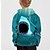 billige Hættetrøjer og sweatshirts til drenge-Drenge 3D Haj Hattetrøje Langærmet 3D-udskrivning Forår Efterår Aktiv Polyester Børn 4-12 år Hverdag Afslappet Regulær