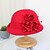 cheap Hats-Women&#039;s Elegant &amp; Luxurious Party Wedding Special Occasion Party Hat Flower Flower Wine Red Hat Portable Sun Protection Ultraviolet Resistant / Fall / Winter / Spring