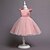 cheap Girls&#039; Dresses-Toddler Little Girls&#039; Dress Solid Colored A Line Dress Mesh Blushing Pink Knee-length Short Sleeve Elegant Princess Dresses Fall Regular Fit 1-5 Years