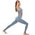 abordables Yoga Sets-Mujer Sujetador deportivo con medias Conjunto de yoga Sujetadores de Deporte Capa base Mallas Leggings camuflaje Negro Azul Zumba Yoga Aptitud física Licra Levantamiento de tope Comodidad Transpirable
