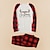 cheap New Arrivals-Christmas Pajamas Family Look Christmas Gifts Plaid Deer Letter Patchwork Gray White Long Sleeve Daily Matching Outfits / Fall / Winter / Cute / Print