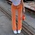 preiswerte Pants-Damen Grundlegend Modisch Weite Hosen Tasche Hosen Hose In voller Länge Hose Mikro-elastisch Alltag Täglich Glatt Mittlere Taillenlinie Komfort Grün Rosa Orange S M L