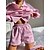 baratos Two Piece Sets-Mulheres Camisa Social Blusa Conjuntos de shorts Côr Sólida Listrado Amarelo Rosa Azul Claro Patchwork Manga Longa Roupa Diária Básico Colarinho de Camisa Normal Outono &amp; inverno