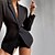 cheap Blazers-Women&#039;s Blazer Quilted Regular Coat White Black Red Business Casual Single Breasted One-button Fall Turndown Regular Fit S M L XL / Daily / Breathable / Solid Color