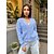 cheap Sweaters-Women&#039;s Cardigan Solid Color Classic Style Classical Casual Long Sleeve Sweater Cardigans Fall Winter V Neck Dark powder Blue Camel / Holiday