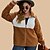 cheap Women&#039;s Clothing-Women&#039;s Plus Size Jacket Patchwork Blue &amp; White Sports Going out Turndown Autumn / Fall Fall &amp; Winter Regular Gray Brown Dark Blue XL XXL 3XL 4XL / Wet and Dry Cleaning