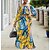 cheap Plus Size Dresses-Women&#039;s Plus Size Graphic Two Piece Dress One Shoulder Long Sleeve Lantern Sleeve Casual Spring Summer Daily Holiday Maxi long Dress Dress