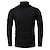 cheap Men&#039;s-Men&#039;s T shirt Tee Solid Color Turtleneck Casual Daily Long Sleeve Patchwork Tops Simple Basic Formal Fashion White Black Gray / Summer