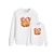 cheap New Arrivals-Mommy and Me Halloween Cotton Tops Sweatshirt Athleisure Cartoon Pumpkin Print White Black Red Long Sleeve Basic Matching Outfits / Fall / Spring / Cute