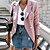 cheap Blazers-Women&#039;s Blazer Quilted Casual Daily Work Coat Regular Polyester White Pink Navy Blue Single Breasted Fall Winter Turndown Regular Fit S M L XL XXL 3XL / Warm / Solid Color