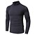 cheap Men&#039;s-Men&#039;s T shirt Tee Solid Color Turtleneck Casual Daily Long Sleeve Patchwork Tops Simple Basic Formal Fashion White Black Gray / Summer