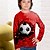 billige Hættetrøjer og sweatshirts til drenge-Børn Drenge T-shirt Langærmet Fodbold 3D-udskrivning Rød Børn Toppe Aktiv Efterår Regulær 4-12 år