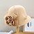 cheap Hats-Women&#039;s Artistic / Retro Party Wedding Special Occasion Party Hat Flower Flower Camel Black Hat Portable Sun Protection Ultraviolet Resistant / White / Gray / Fall / Winter / Spring