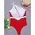 cheap One-Pieces-Women&#039;s Swimwear One Piece Normal Swimsuit Plain Cut Out One Shoulder Black Red Royal Blue Bodysuit Bathing Suits Beach Wear Summer Sports