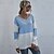 cheap Sweaters-Women&#039;s Pullover Sweater Striped Color Block Knitted Knit Stylish Long Sleeve Sweater Cardigans Fall Winter V Neck Yellow Light gray Black / Dry flat
