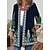 cheap Jackets-Women&#039;s Jacket Casual Floral Print Fall Regular Coat Round Neck Regular Fit Breathable Casual St. Patrick&#039;s Day Jacket Long Sleeve Floral Print Green Blue Daily Holiday