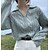 billige Sweaters-Dame bluse Bluse Helfarve Klassisk Stil Vintage Stil Afslappet Langærmet Sweater Cardigans Efterår Vinter Polo krave Mint Grøn / Ferie