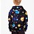 billige Hættetrøjer og sweatshirts til drenge-Drenge 3D Galakse Plads Hattetrøje Langærmet 3D-udskrivning Efterår Aktiv Polyester Børn 4-12 år Regulær