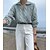 cheap Sweaters-Women&#039;s Pullover Sweater Solid Color Classic Style Vintage Style Casual Long Sleeve Sweater Cardigans Fall Winter Polo Collar Mint Green / Holiday
