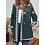 cheap Jackets-Women&#039;s Jacket Casual Floral Print Fall Regular Coat Round Neck Regular Fit Breathable Casual St. Patrick&#039;s Day Jacket Long Sleeve Floral Print Green Blue Daily Holiday