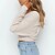 cheap Sweaters-Women&#039;s Sweater Jumper Waffle Knit Knitted Patchwork Deep V Solid Color Daily Going out Stylish Elegant Fall Winter Beige S M L / Long Sleeve / Casual / Regular Fit