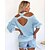 cheap Sweaters-Women&#039;s Sweater Jumper Crochet Knit Knitted Cold Shoulder Halter Neck Solid Color Daily Stylish Casual Fall Winter Green White S M L / Long Sleeve / Regular Fit