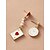 cheap Earrings-Women&#039;s Mismatch Earrings Classic Fashion Stylish Classic Modern European Cool Earrings Jewelry White For Christmas Wedding Gift Date Vacation 1 Pair