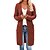 cheap Cardigans-Women&#039;s Cardigan Sweater V Neck Cable Chunky Knit Acrylic Classic Style Fall Winter Long Valentine&#039;s Day Daily Casual Long Sleeve Solid Color Rust Red Bean Green Black S M L
