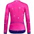 cheap Cycling Clothing-21Grams® Women&#039;s Cycling Jersey Long Sleeve Spandex Polyester Rose Red Gradient Funny Bike Mountain Bike MTB Road Bike Cycling Top Breathable Quick Dry Moisture Wicking Sports Clothing Apparel