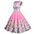 cheap Vintage Dresses-Audrey Hepburn Retro Vintage Hepburn Dress Women&#039;s Slim Fit Costume Pink Vintage Cosplay Sleeveless Birthday Party Dress A-Line Knee Length