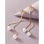 preiswerte Modische Ohrringe-1 Paar Ohrring Damen Weihnachten Hochzeit Geschenk Quaste Künstliche Perle Strass Aleación