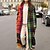 cheap Coats &amp; Trench Coats-Women&#039;s Coat Fall Spring Street Casual Daily Maxi Coat Windproof Warm Regular Fit Chic &amp; Modern Casual Jacket Long Sleeve Tassel Fringe Print Color Gradient Plaid / Check Orange