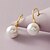 preiswerte Modische Ohrringe-Damen Ohrring Klassisch Stilvoll Modisch Modern Koreanisch Süß Künstliche Perle Ohrringe Schmuck Weiß Für Partyabend Geschenk Formal Strand Festival 1 Paar