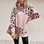 cheap Sweaters-Women&#039;s Pullover Sweater Leopard Print Zebra Print Modern Style Basic Casual Long Sleeve Regular Fit Sweater Cardigans Fall Winter High Neck Blue Blushing Pink Grey / Holiday