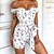 cheap Jumpsuits &amp; Rompers-Women&#039;s Jumpsuit Flower Elastic Waistband Print Active Holiday Date Short Sleeve Regular Fit White S M L Spring