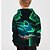 preiswerte Kapuzenpullover &amp; Sweatshirts für Jungen-Kinder Jungen Kapuzenshirt Langarm Schwarz 3D-Druck Täglich Outdoor Aktiv 4-12 Jahre / Herbst