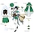 abordables Cosplay de Manga-Inspiré par Genshin Impact Venti Manga Costumes de Cosplay Japonais Costumes de Cosplay Tenue Haut Accessoires de taille Ceinture Pour Femme / Chaussettes / Short / Chapeau / Cape à capuche